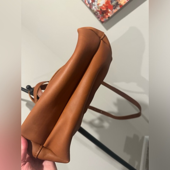 Medium Portland Leather Brown Tote Bag - Picture 7 of 7